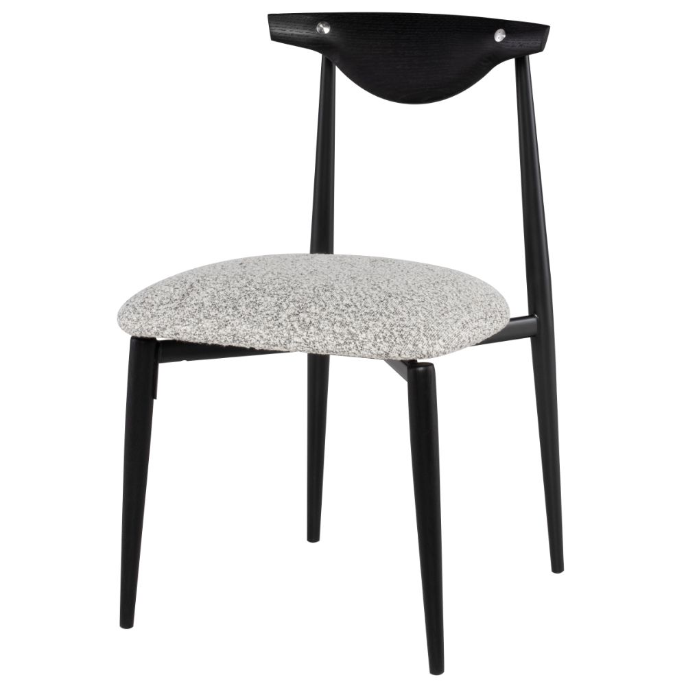 Nuevo HGDA732 Vicuna Dining Chair in Boucle Grey/Black